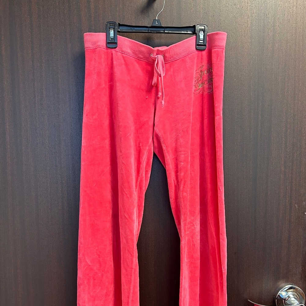 Juicy Couture Socialite Hot Pink Track Pants Size Small Y2K